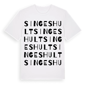 Singeshult ordlek t-shirt – ekologisk bomull t-shirt från Pinshirt