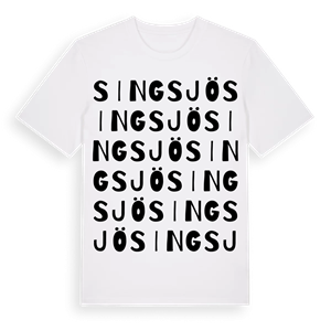 Singsjö ordlek t-shirt – ekologisk bomull t-shirt från Pinshirt
