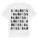 White t-shirt med Sirkönäs ordlek t-shirt