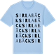 Blue Soul t-shirt med Sirlabäck ordlek t-shirt