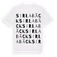 White t-shirt med Sirlabäck ordlek t-shirt