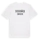 White t-shirt med Sissebäck i Sverige t-shirt