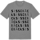 Mid Heather Gray t-shirt med Sissebäck ordlek t-shirt