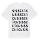 White t-shirt med Sissebäck ordlek t-shirt