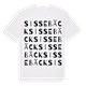 White t-shirt med Sissebäck ordlek t-shirt
