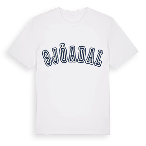 Sjöadal college t-shirt – ekologisk bomull t-shirt från Pinshirt