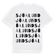 White t-shirt med Sjöalund ordlek t-shirt