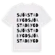 White t-shirt med Sjöastadbygd ordlek t-shirt