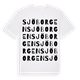 White t-shirt med Sjöborgen ordlek t-shirt