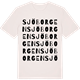 Vintage White t-shirt med Sjöborgen ordlek t-shirt