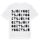 White t-shirt med Sjöbygget ordlek t-shirt