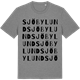 Mid Heather Gray t-shirt med Sjöbylund ordlek t-shirt