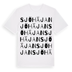 Sjöhäjan ordlek t-shirt – ekologisk bomull t-shirt från Pinshirt