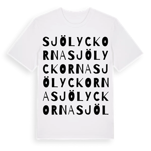 Sjölyckorna ordlek t-shirt – ekologisk bomull t-shirt från Pinshirt
