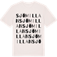 Vintage White t-shirt med Sjömillan ordlek t-shirt