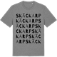 Mid Heather Gray t-shirt med Skäckarp ordlek t-shirt
