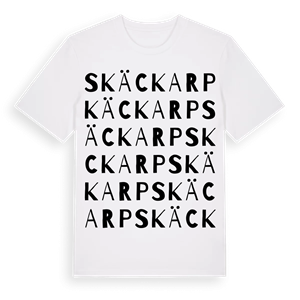 Skäckarp ordlek t-shirt – ekologisk bomull t-shirt från Pinshirt