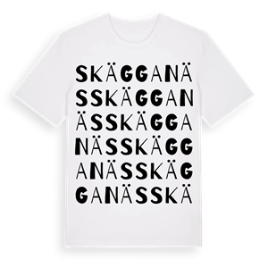 Skägganäs ordlek t-shirt – ekologisk bomull t-shirt från Pinshirt