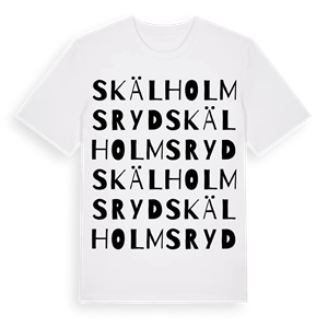 Skälholmsryd ordlek t-shirt – ekologisk bomull t-shirt från Pinshirt