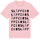 Pink Cotton t-shirt med Skäppebo ordlek t-shirt