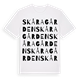 White t-shirt med Skåragården ordlek t-shirt