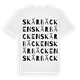 White t-shirt med Skärbäcken ordlek t-shirt