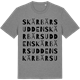 Mid Heather Gray t-shirt med Skärbärsudden ordlek t-shirt