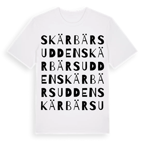 Skärbärsudden ordlek t-shirt – ekologisk bomull t-shirt från Pinshirt