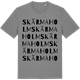 Mid Heather Gray t-shirt med Skärmaholm ordlek t-shirt