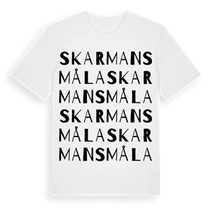 Skarmansmåla ordlek t-shirt – ekologisk bomull t-shirt från Pinshirt