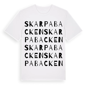 Skarpabacken ordlek t-shirt – ekologisk bomull t-shirt från Pinshirt