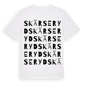 Skärseryd ordlek t-shirt – ekologisk bomull t-shirt från Pinshirt
