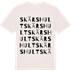 Vintage White t-shirt med Skärshult ordlek t-shirt