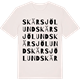 Vintage White t-shirt med Skärsjölund ordlek t-shirt