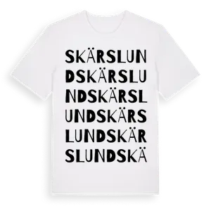 Skärslund ordlek t-shirt – ekologisk bomull t-shirt från Pinshirt