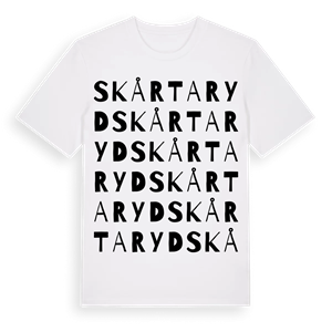 Skårtaryd ordlek t-shirt – ekologisk bomull t-shirt från Pinshirt