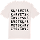 Vintage White t-shirt med Skärvet ordlek t-shirt