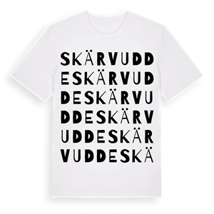 Skärvudde ordlek t-shirt – ekologisk bomull t-shirt från Pinshirt