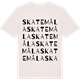 Vintage White t-shirt med Skatemåla ordlek t-shirt