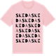 Pink Cotton t-shirt med Skeda ordlek t-shirt