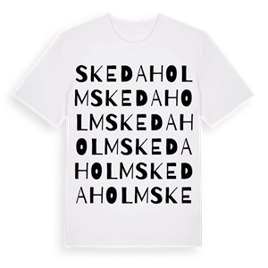 Skedaholm ordlek t-shirt – ekologisk bomull t-shirt från Pinshirt