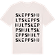 Vintage White t-shirt med Skeppshult ordlek t-shirt