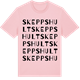 Pink Cotton t-shirt med Skeppshult ordlek t-shirt
