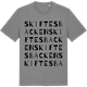Mid Heather Gray t-shirt med Skiftesbacken ordlek t-shirt