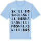 Blue Soul t-shirt med Skillingsmåla ordlek t-shirt