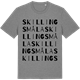 Mid Heather Gray t-shirt med Skillingsmåla ordlek t-shirt