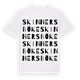 White t-shirt med Skinnersböke ordlek t-shirt