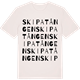 Vintage White t-shirt med Skipatången ordlek t-shirt