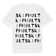 White t-shirt med Skiphult ordlek t-shirt