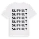 White t-shirt med Skiphult ordlek t-shirt